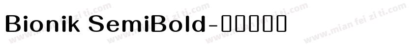 Bionik SemiBold字体转换